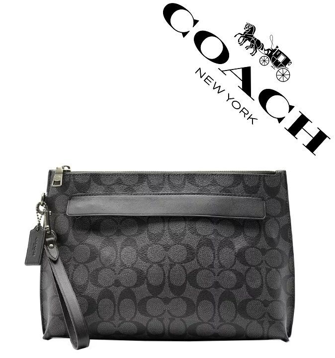 セール中】COACH コーチバッグ F29508 チャコール×ブラック セカンド