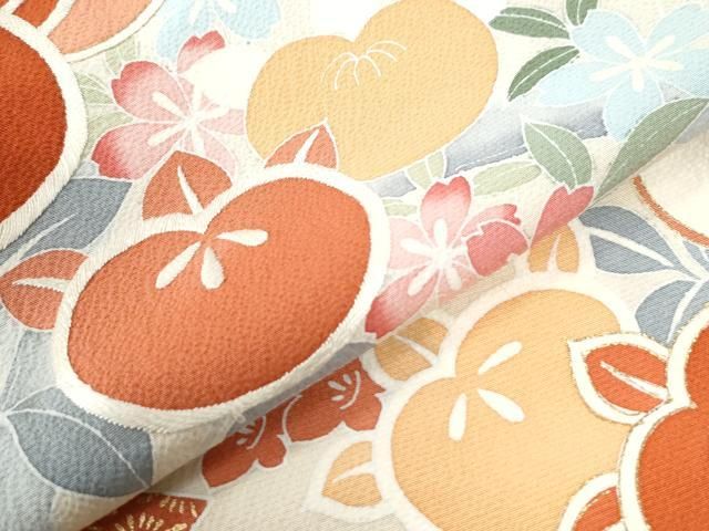 平和屋着物○訪問着 枝橘花文 金彩 正絹 逸品 CAAU3014yc - メルカリ