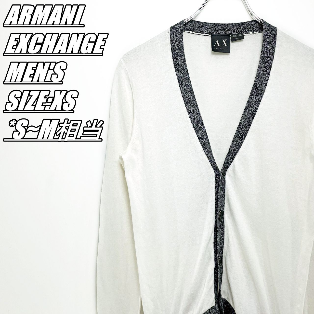 ARMANI EXCHANGE カーディガン メンズ　サイズS A | X ARMANI EXCHANGE Men's Full Zip Cardigan with