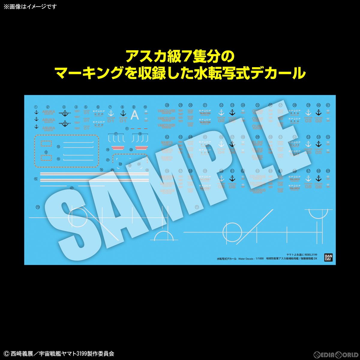 再販) 1/1000 地球防衛軍アスカ級補給母艦/強襲揚陸艦 DX ヤマトよ永遠