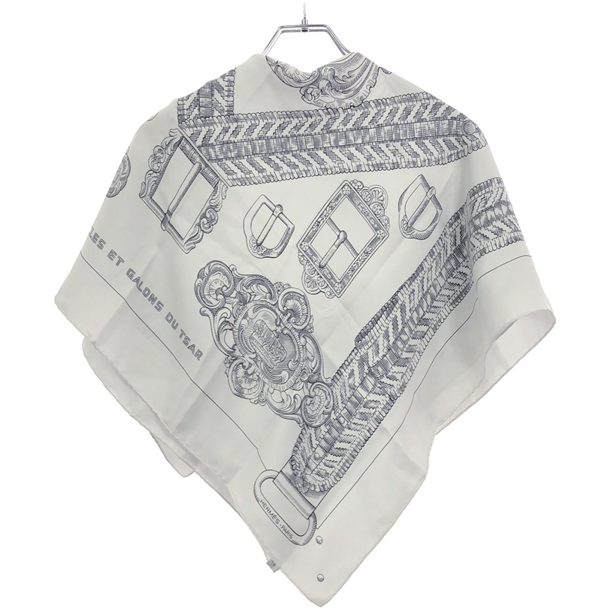 HERMES エルメス 19AW Silk Boucles Et Galons Du Tsar Scarf 90 カレ