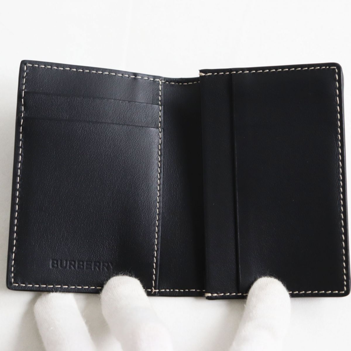 未使用品○BURBERRY バーバリー 8050794 FLINT Wallet レザー ジオ