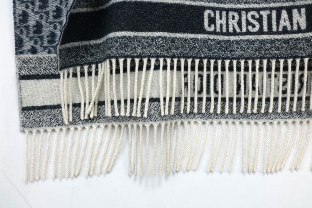 CHRISTIAN DIOR クリスチャン ディオール オブリーク カシミヤ100