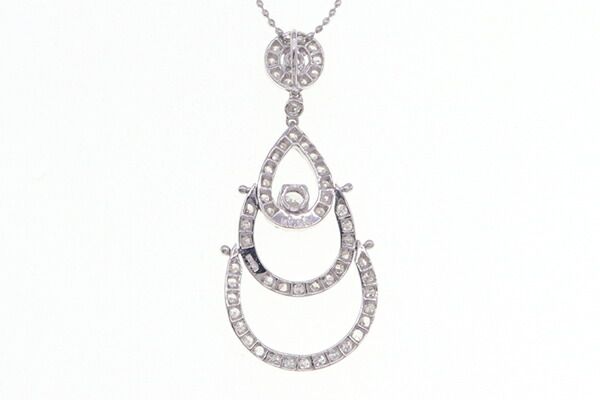 ダイヤモンド ネックレス D1.00ct K18 WG - メルカリ