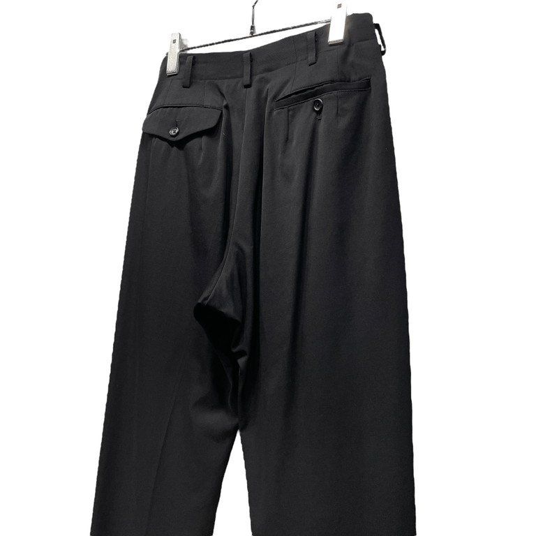 Y's for men ウールギャバジン2タックワイドテーパードパンツ