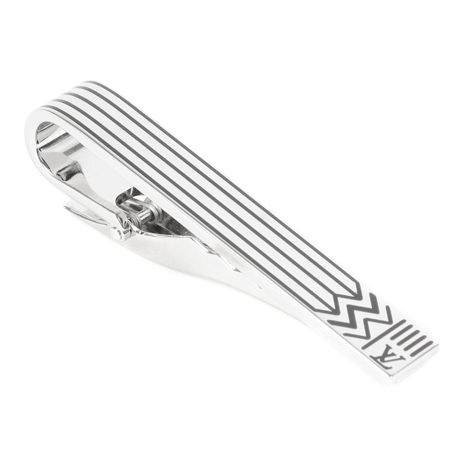 美品 LOUIS VUITTON ルイヴィトン LV ロゴ デザイン ネクタイ ピン