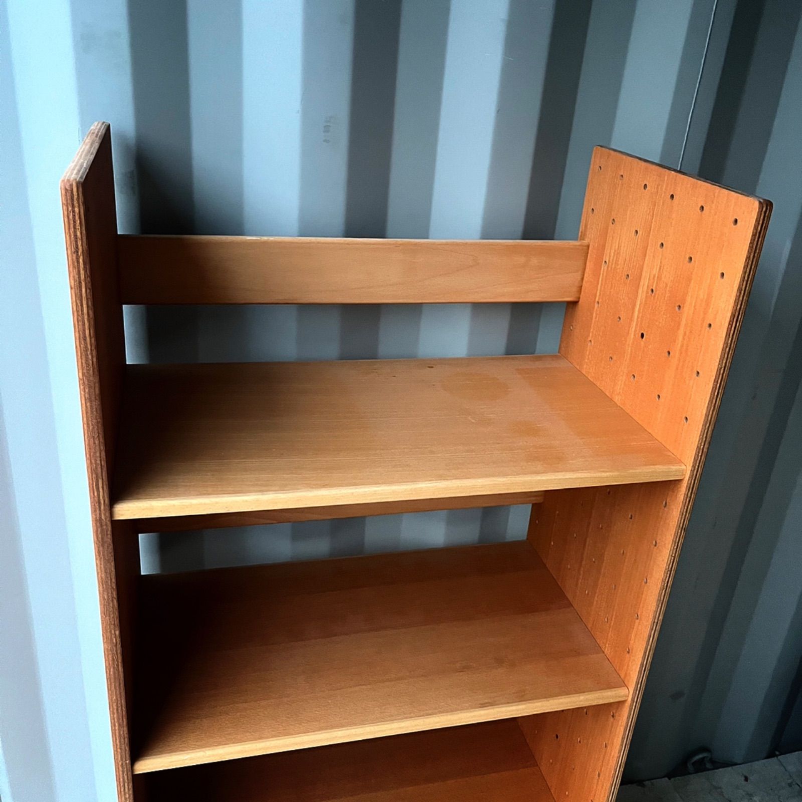 ACTUS フォルミオ 子ども家具 北欧風天然木ナチュラル四段シェルフ 本棚