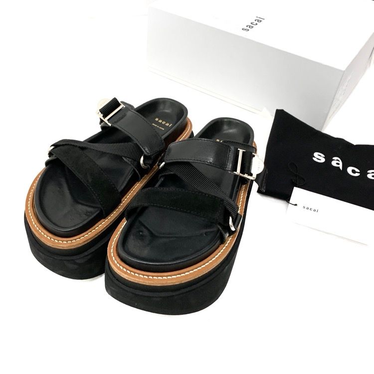 23SS sacai サカイ Hybrid Belt Sandals プラットフォーム