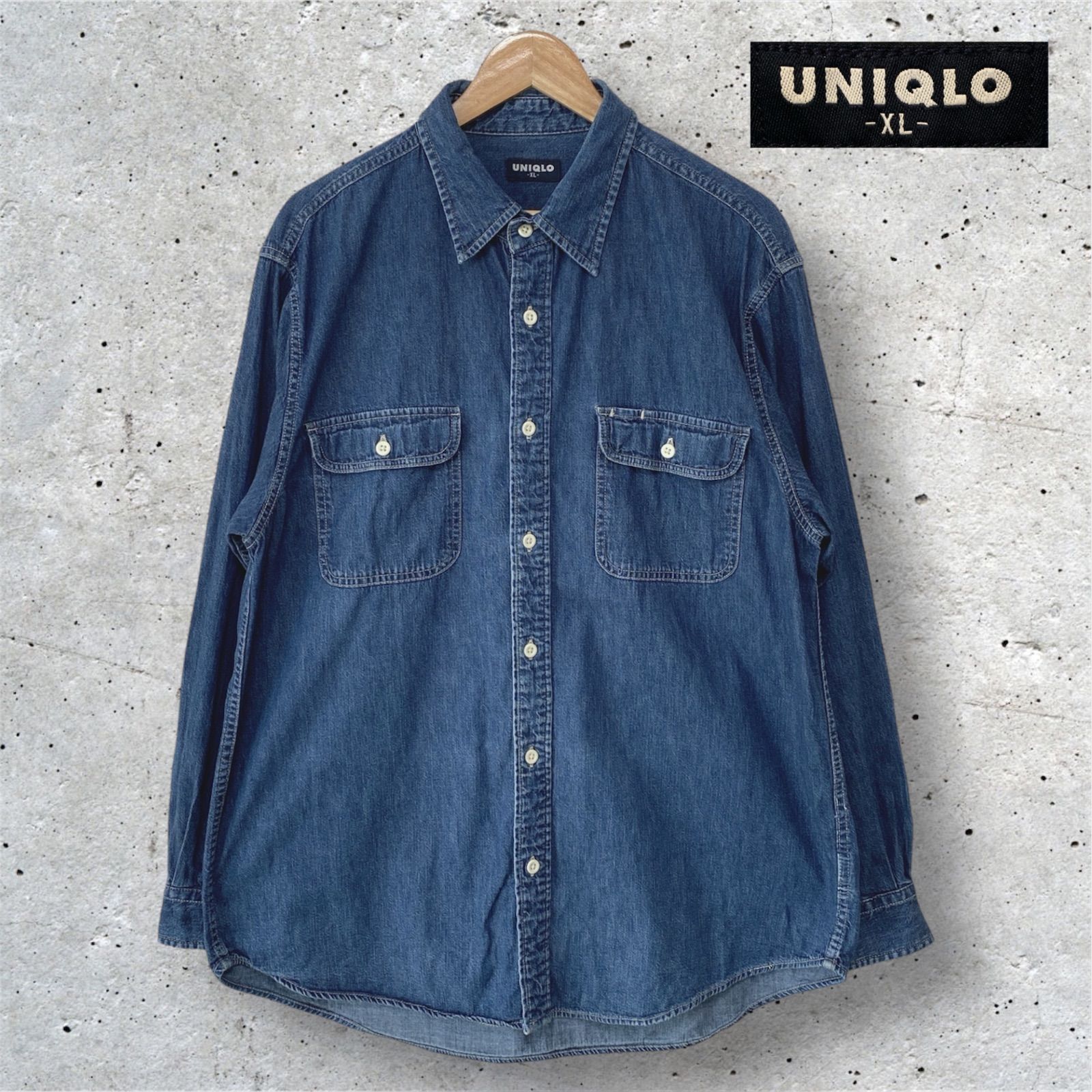 オールドユニクロのデニムシャツ オールドユニクロ OLD UNIQLO デニムシャツ XL - メルカリ