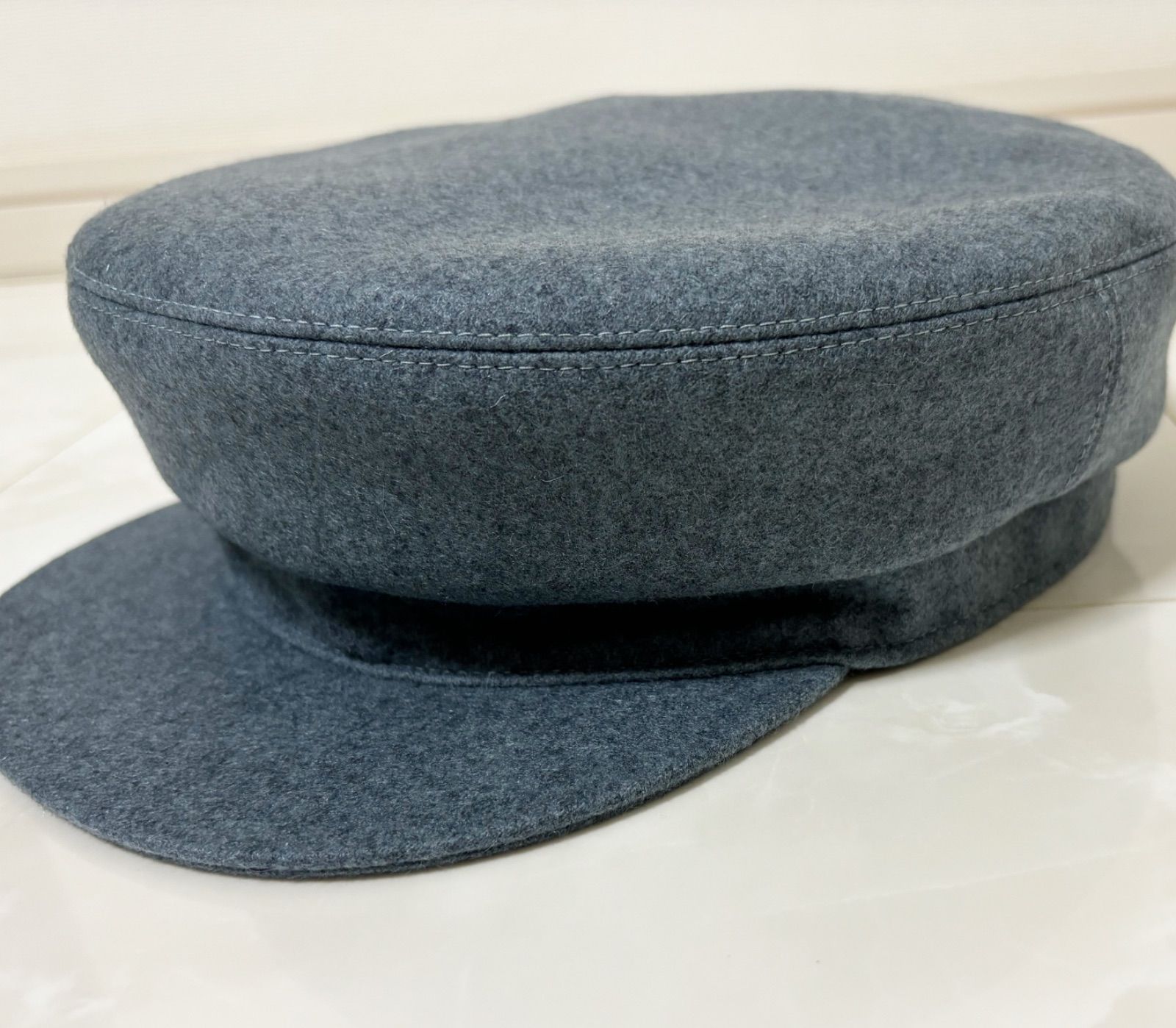 HERMES エルメス 帽子 ハット キャスケット グレー HERMES エルメス 帽子 ハット キャスケット グレー