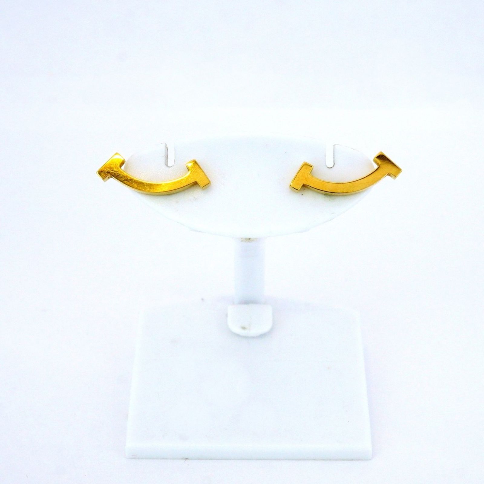 ティファニー(Tiffany) ティファニー ピアス Tスマイル 18KYG イエロー