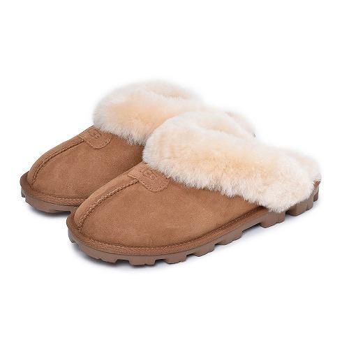アグ サボ レディース コケット UGG 5125 ベージュ 茶色 ブラック 黒 スリッパ おしゃれ 靴 つっかけ ファー ボア あったか 防寒