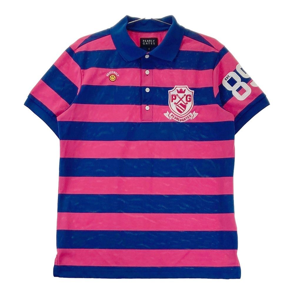 PEARLY GATES ゴルフウェアボーダー 半袖ポロシャツ サイズ4