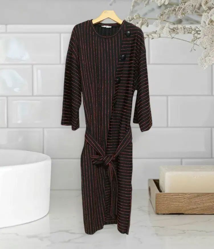 ZARA ザラ レディース ONE PIECE ロング丈ワンピース ストレッチ ニット スーツ カジュアル