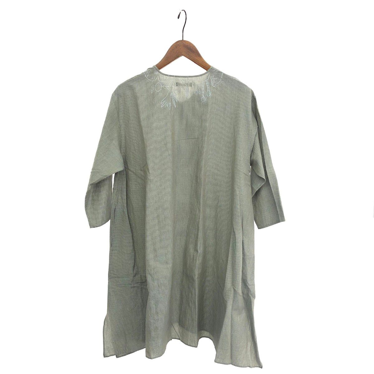 JURGEN LEHL ヨーガンレール ボタンデザインチュニック サイズ M 刺繍 グレー レディース | 241007001570