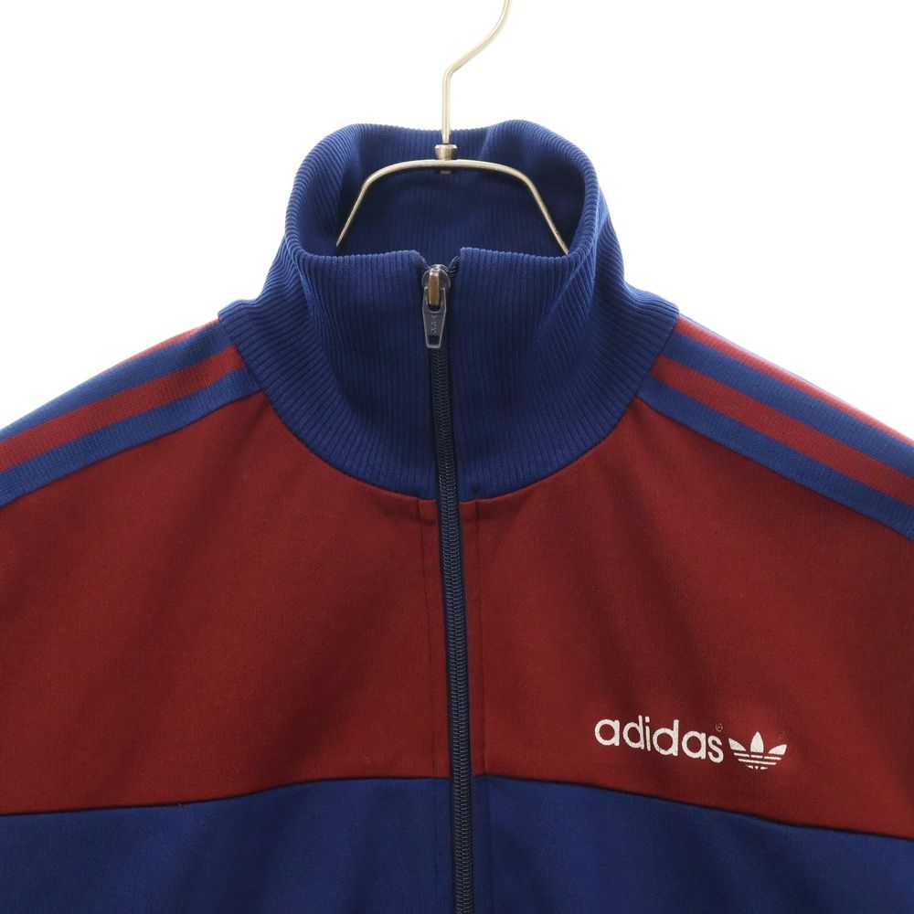 adidas バーガンディ ネイビー トラックジャケット adidas (アディダス) バイカラーロゴプリントトラックジャケット