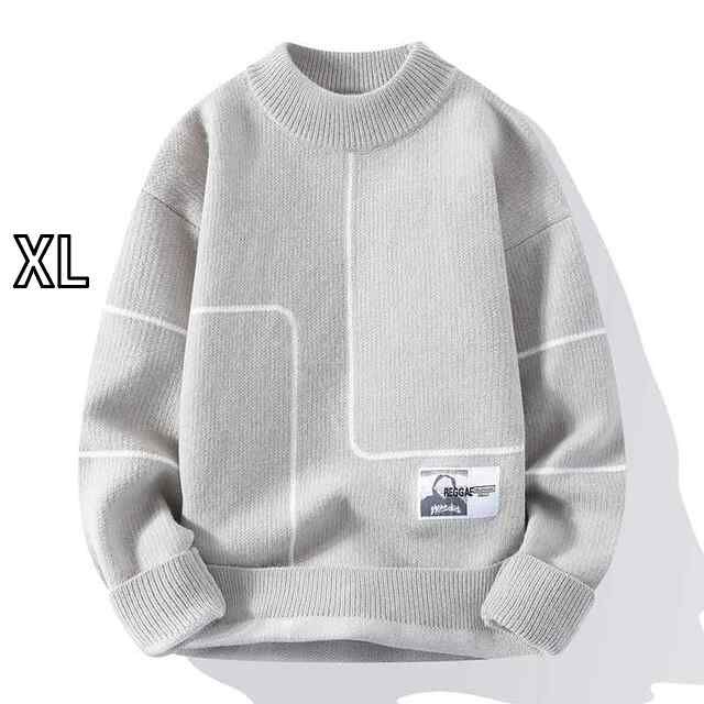 [XL] メンズ ファッション 服 男性用 オシャレ シンプル 大人 かっこいい 大きいサイズ ストリート 紳士服 秋冬 厚手 ベルベット セーター ハーフ タートルネック インナーレイヤリング