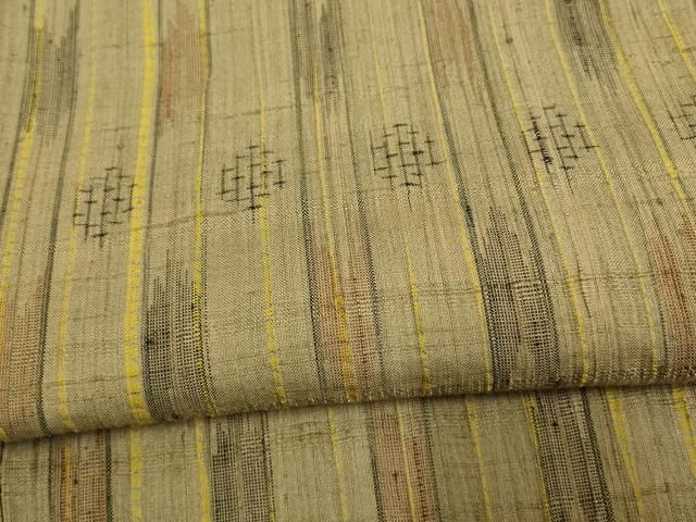 平和屋着物▽上質な紬 単衣 絞り 横段文 正絹 逸品 AAAS4936fy - メルカリ