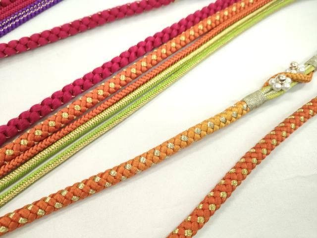 平和屋着物●和装小物　帯締め20本　振袖用　丸組　金糸　逸品　DAAO8693zzz 平和屋着物○和装小物 帯締め20本 振袖用 丸組 金糸 逸品 DAAO8591zzz