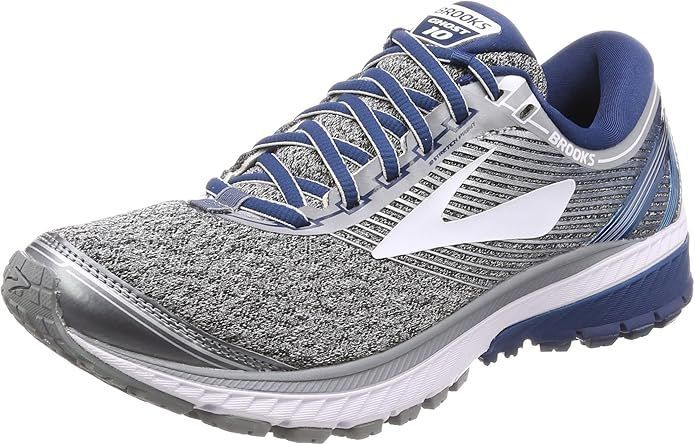 【新古品・未使用品】Brooks Running Ghost 10 (8 D US， Silver/Blue/White)