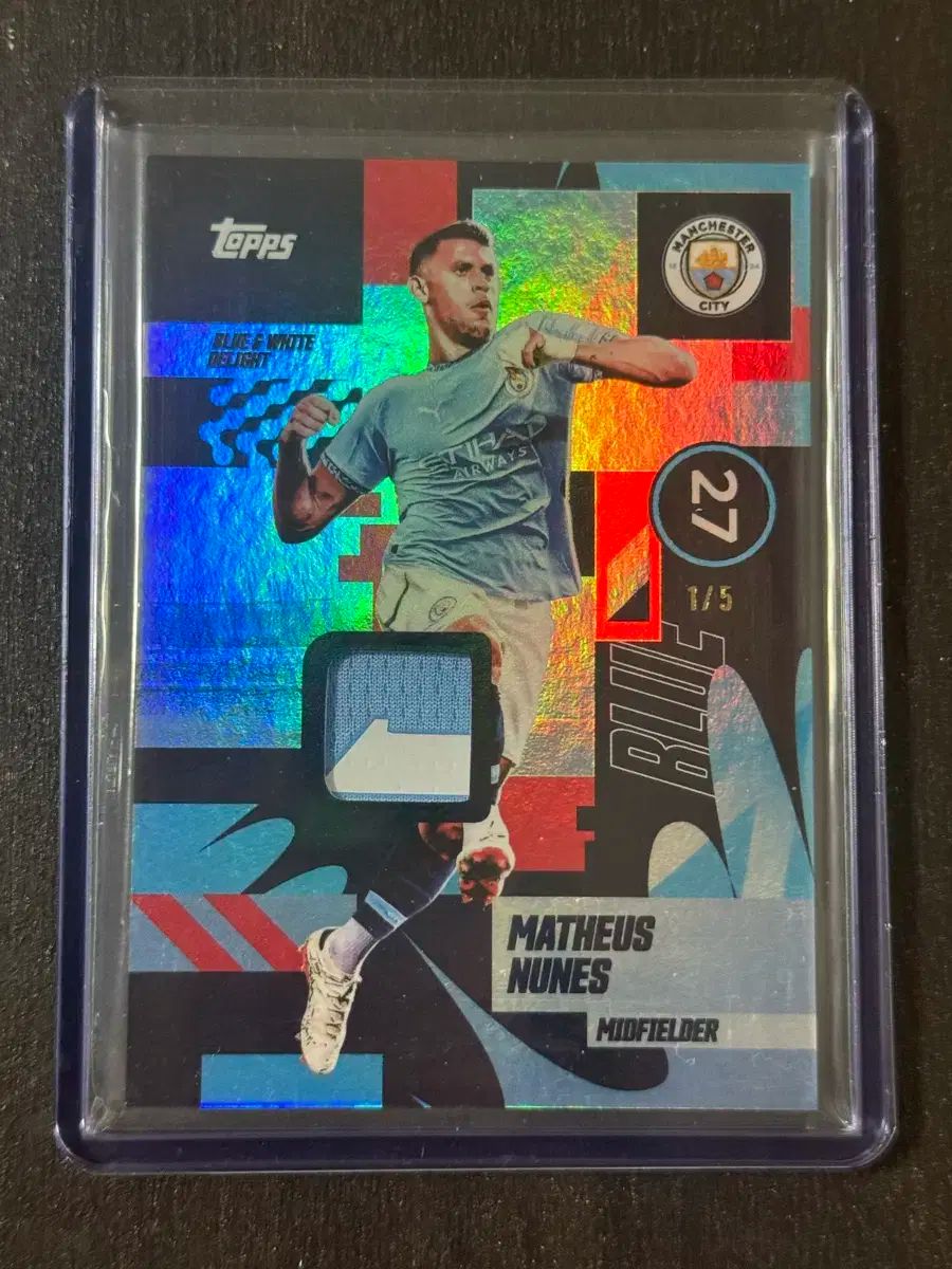 TOPPS トップス マンチェスターシティ チームセット マテウス ヌネス 5 限定 着用 パッチカード