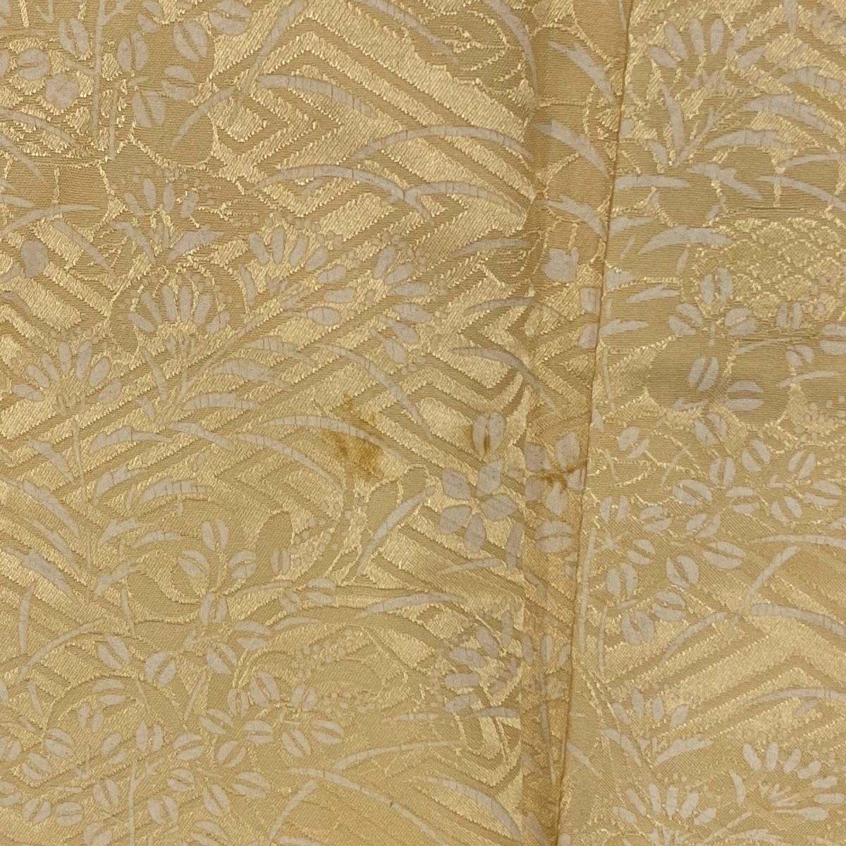振袖 身丈153.5cm 裄丈62.5cm S 袷 蝶 草花 金糸 金彩 薄