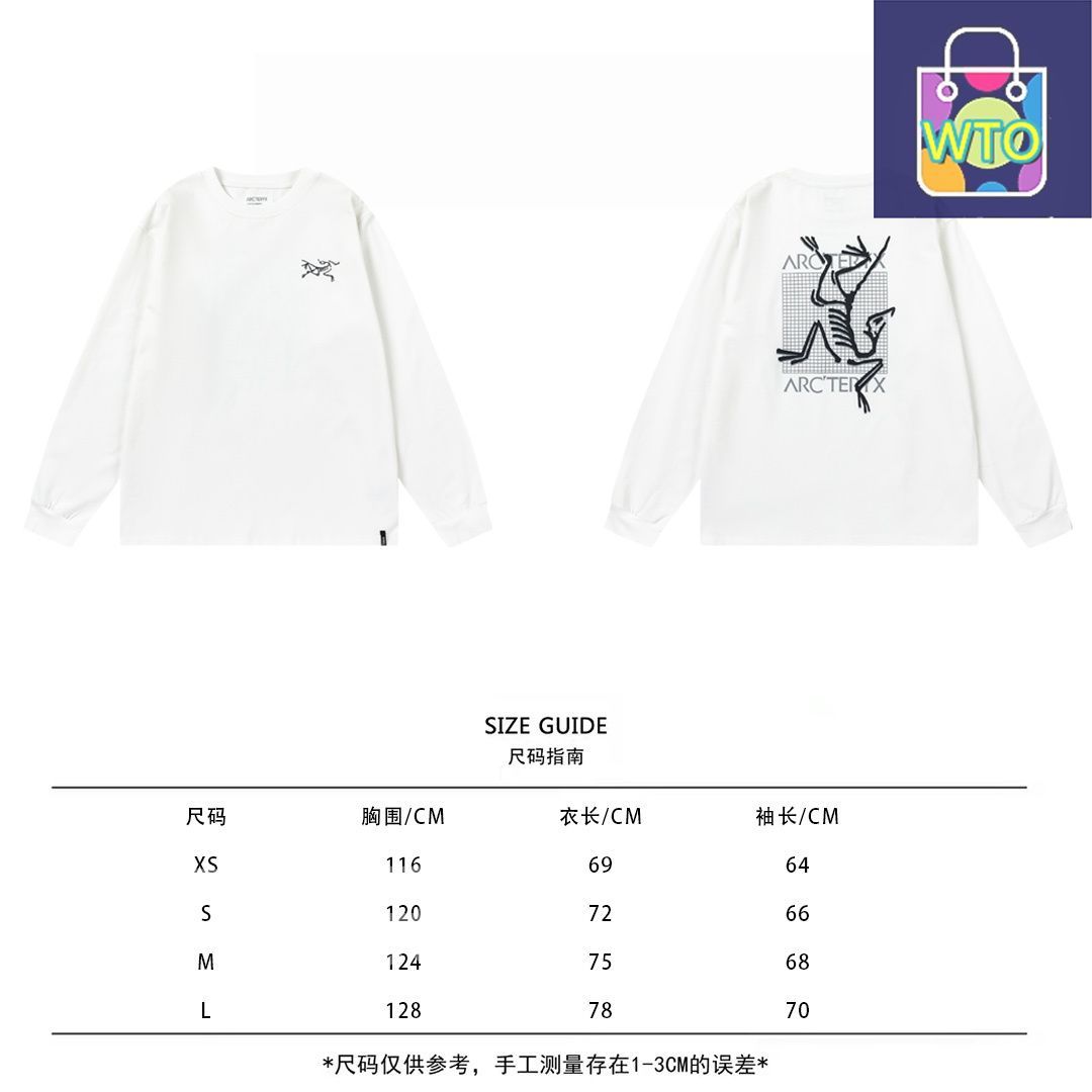 ARC'TERYX ホワイト ロングスリーブ Tシャツ S ARC'TERYX ホワイト ロングスリーブ Tシャツ S（ARC'TERYX