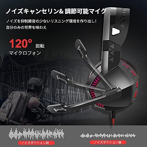 PHOINKAS H-3 ゲーミングヘッドセット Amazon.co.jp: ゲーミングヘッドセット ps4 ヘッドセット