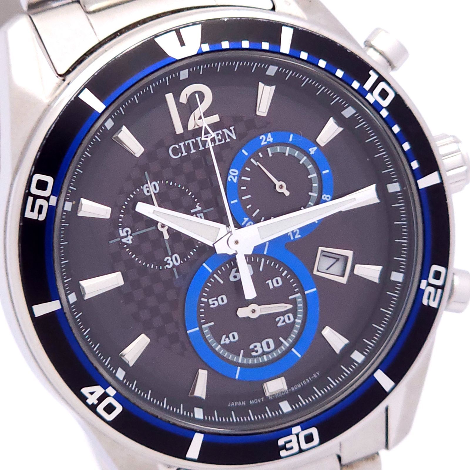 ☆良品 CITIZEN シチズン H500-S061083 クロノグラフ ソーラーQZ 動作