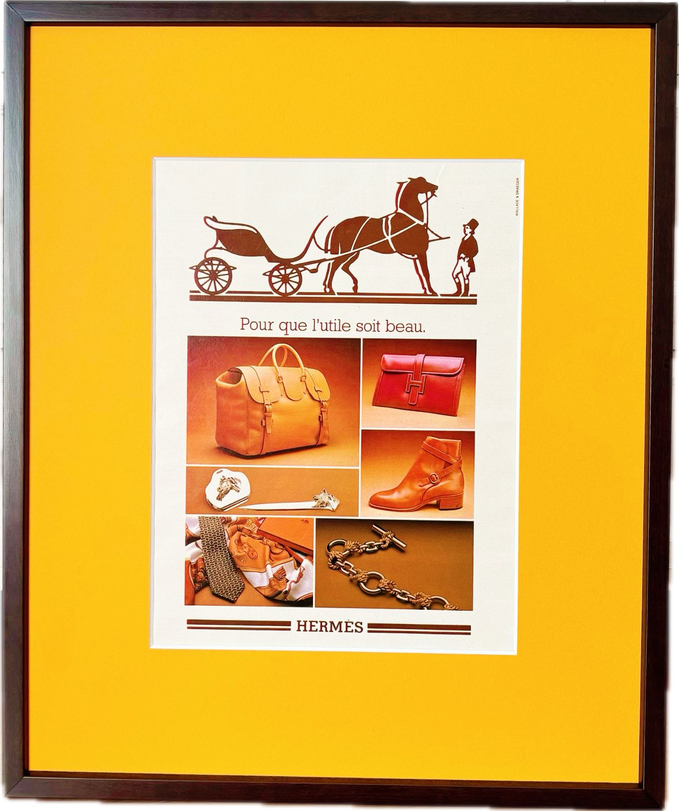 1973 広告＞HERMES エルメス ポスター ヴィンテージ アートポスター