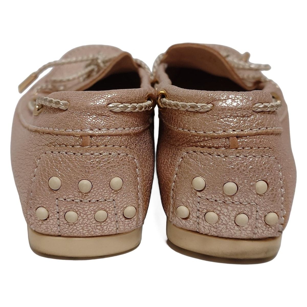 TOD S トッズ ドライビングシューズ 35 レディース - ピンクゴールド レザー KIN-KAAI_COM