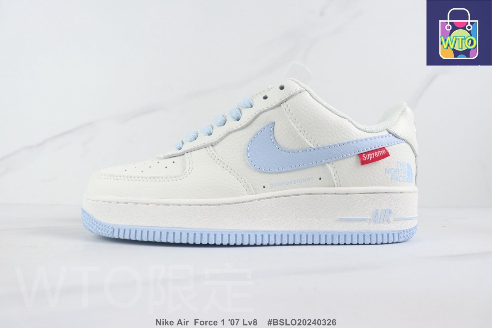 全新未使用男女兼用 Nike Air Force 1 ′07 x Supreme 02-WTO輸入