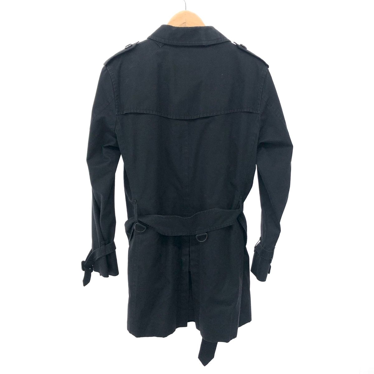 バーバリーブラックレーベル トレンチコート インナー付き ノバチェック　黒　L バーバリーブラックレーベル ダブルトレンチコート ノバチェック 黒 M