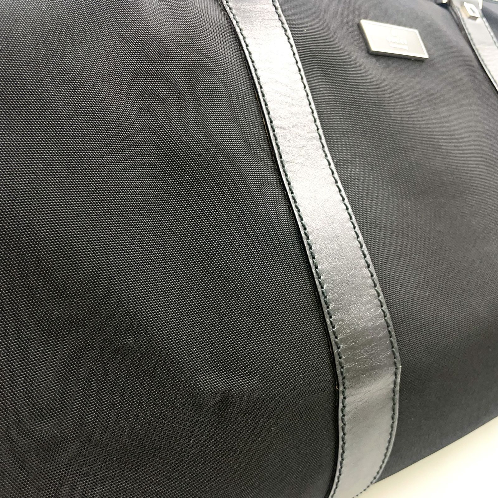 レザー×キャンバス ブラック