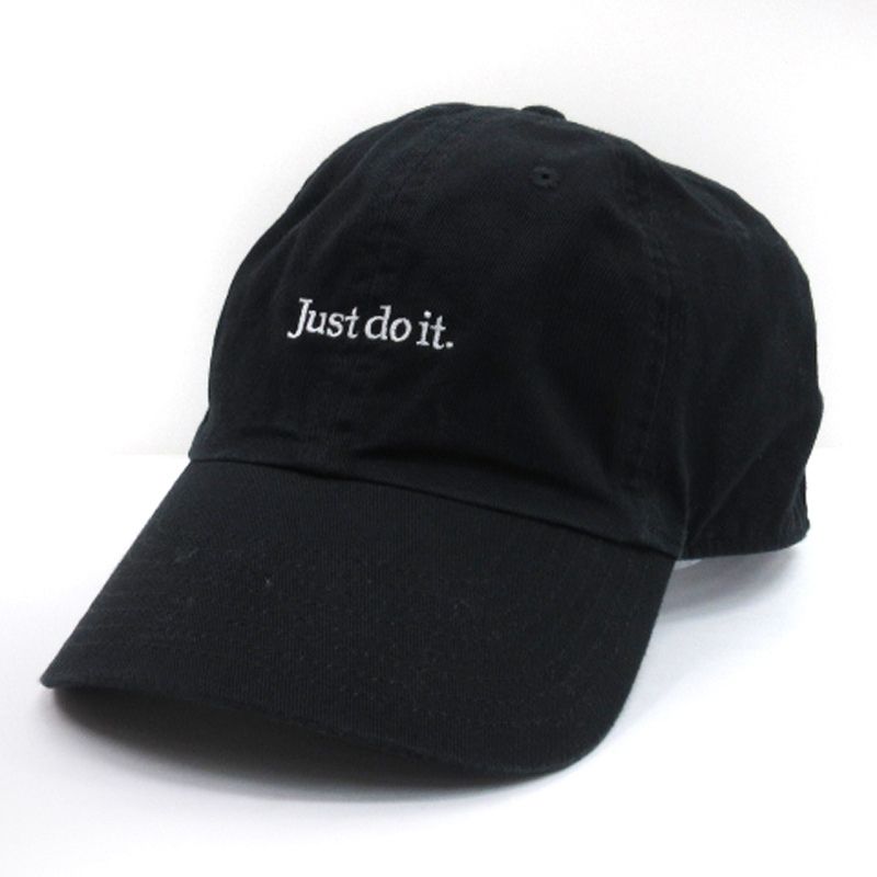 나이키 나이키 JDI 워시 캡 워시드 캡 로고 코튼 블랙 블랙 1SIZE 모자