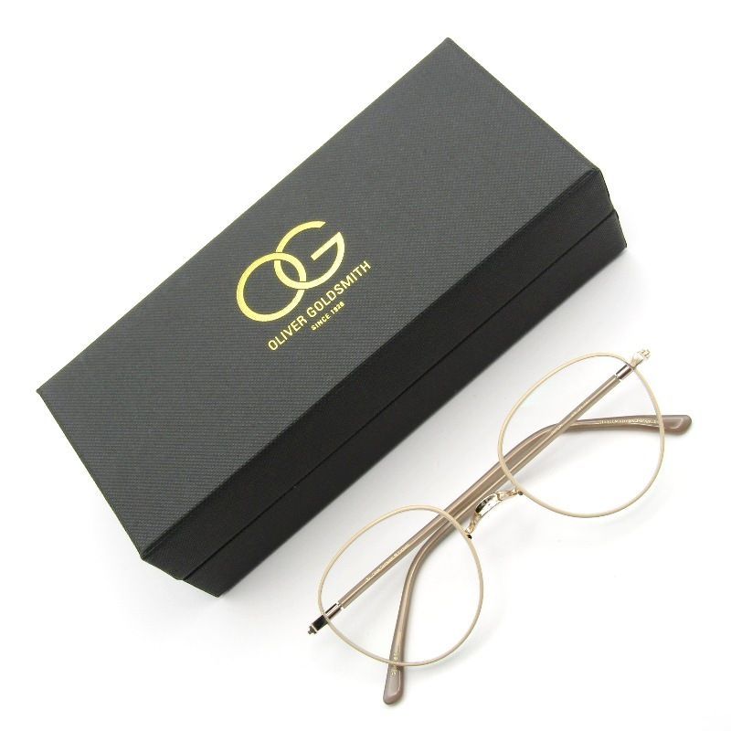 OLIVER GOLDSMITH オリバーゴールドスミス メガネフレーム RIPON 日本製 リポン ボストン G |Be ゴールド|ベージュ 61003813