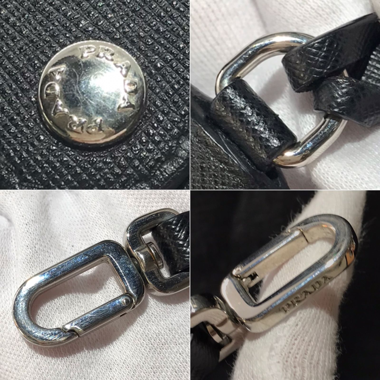 ▽PRADA/プラダ サフィアーノ レザー アイウェアケース メガネケース 