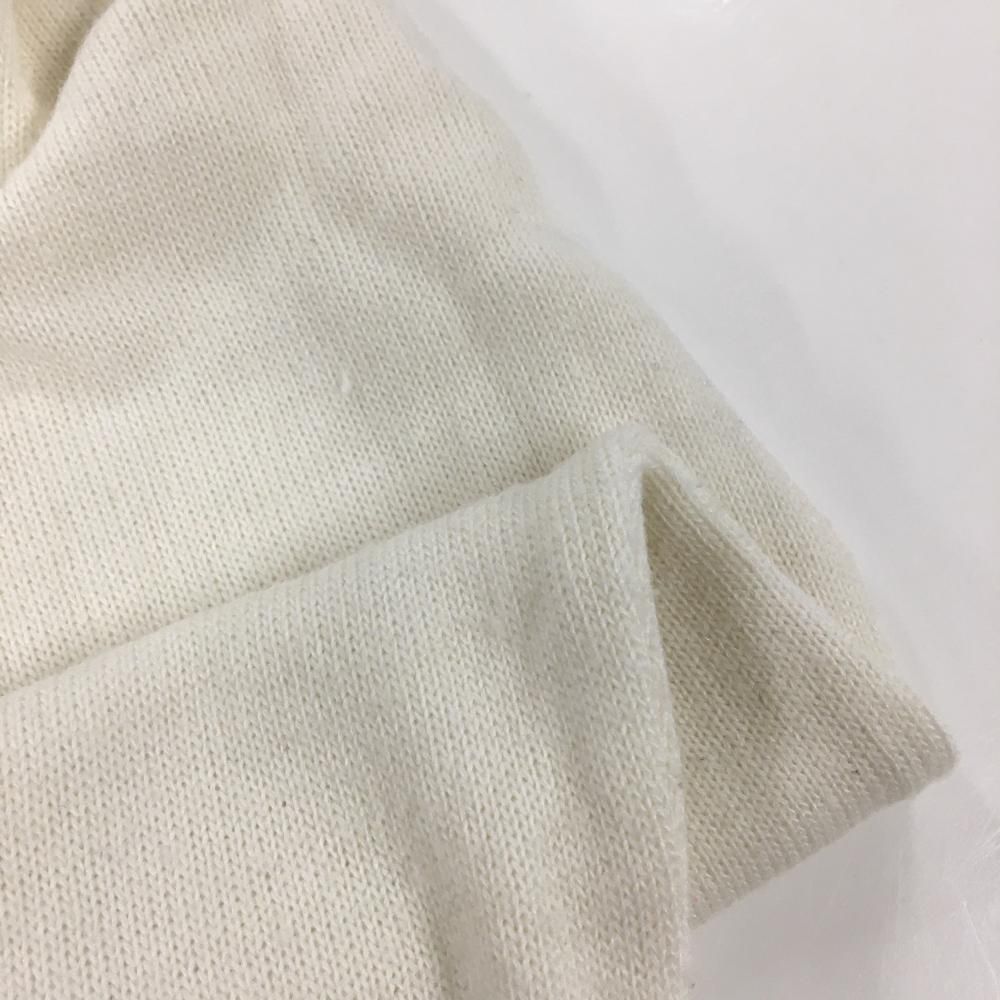 キャロウェイ セーター 白×レッド フロントロゴ ウール混 ニット