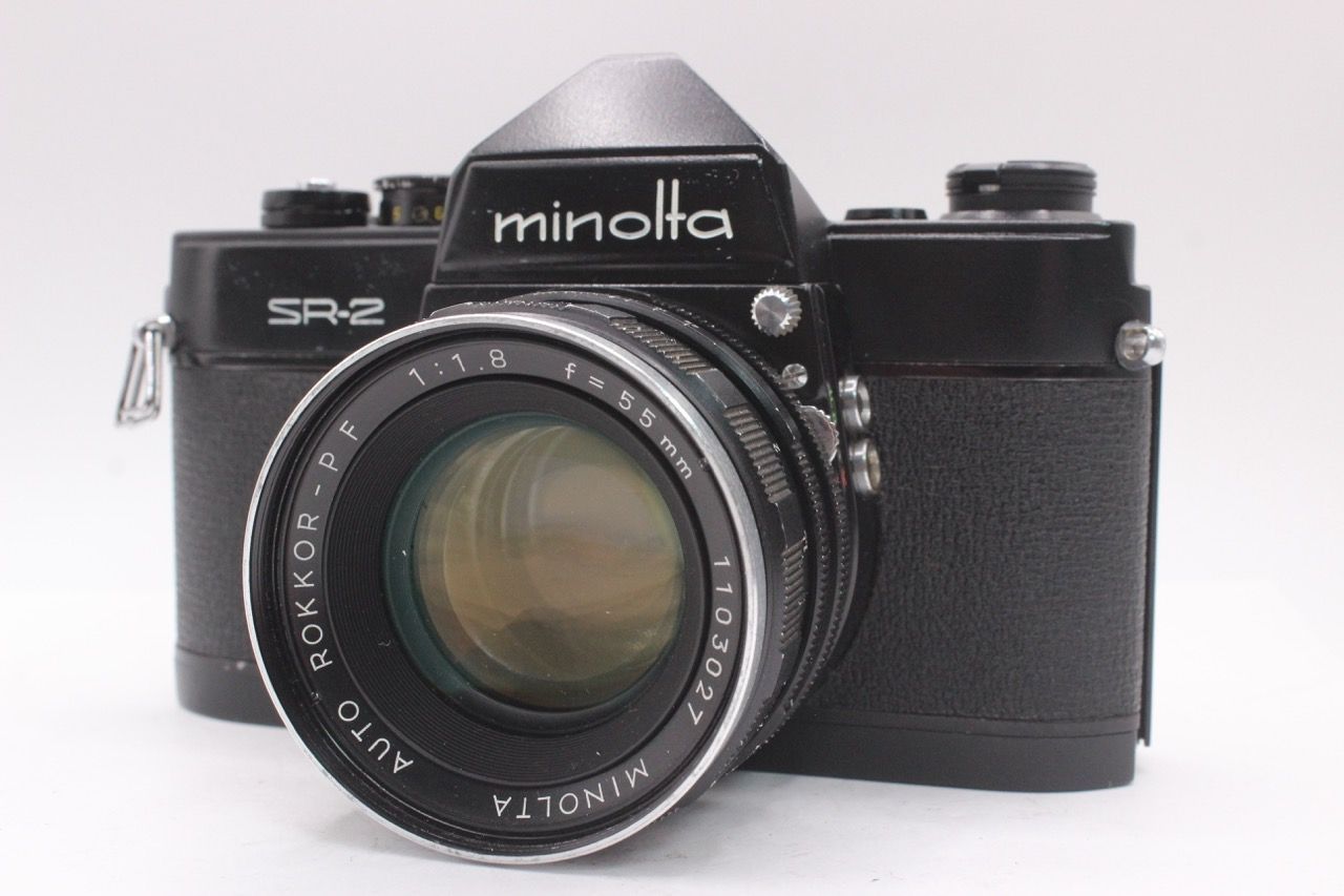 品 ミノルタ MINOLTA SR-2 | AUTO ROKKOR-PF 55mm F1.8 後塗りブラック シャッター OK! 1184 RO2861
