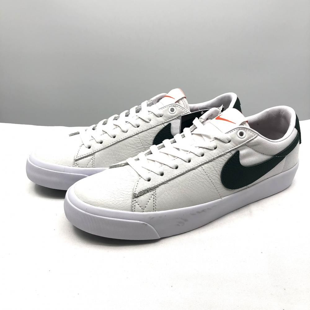 【中古】NIKE SB BLAZER LOW PRO GT ISO White Dark Green 26.5cm DR9099-100 ホワイト ダークグリーン ブレザー ナイキ[17]