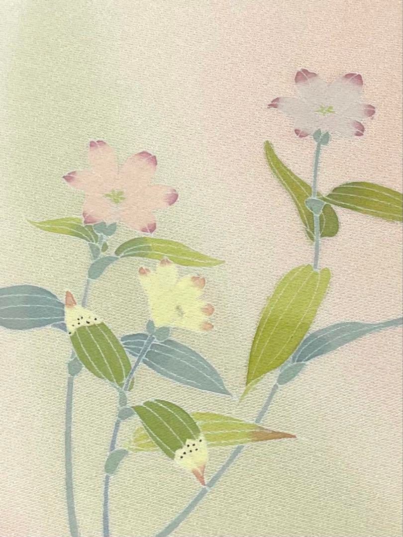 金彩作家 太田洋 付け下げ 反物 葡萄 銀彩 グリッター 紋意匠 正絹