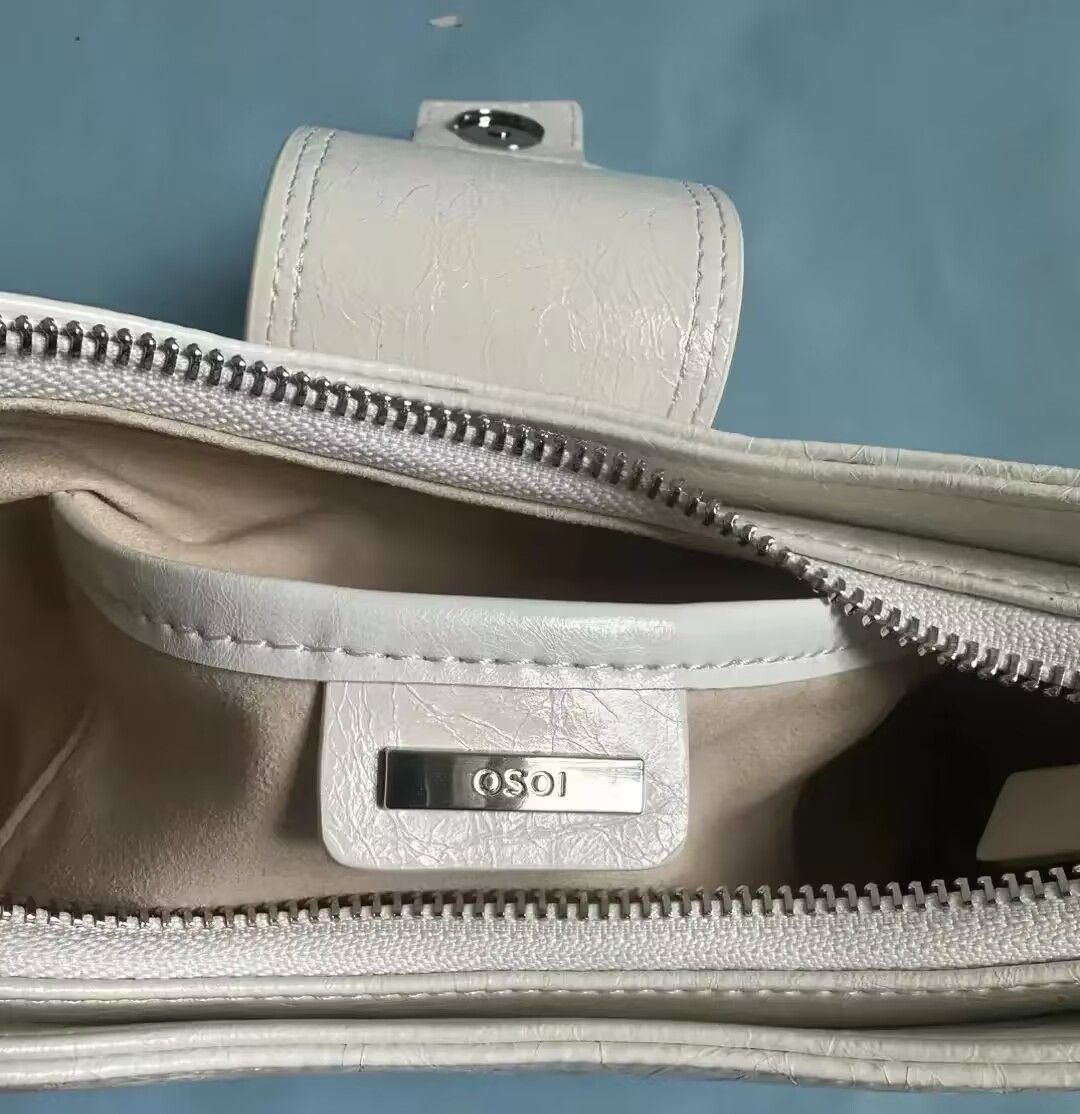 新品 OSOI ハンドバック ブロックル ヴィンテージ ショルダーバッグ 