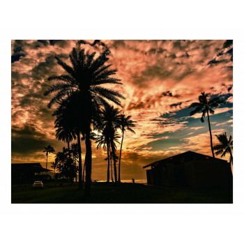 【最安値，送料無料】 ガラスアートピクチャー HALEIWA BEACH HOUSE DE010313 置物