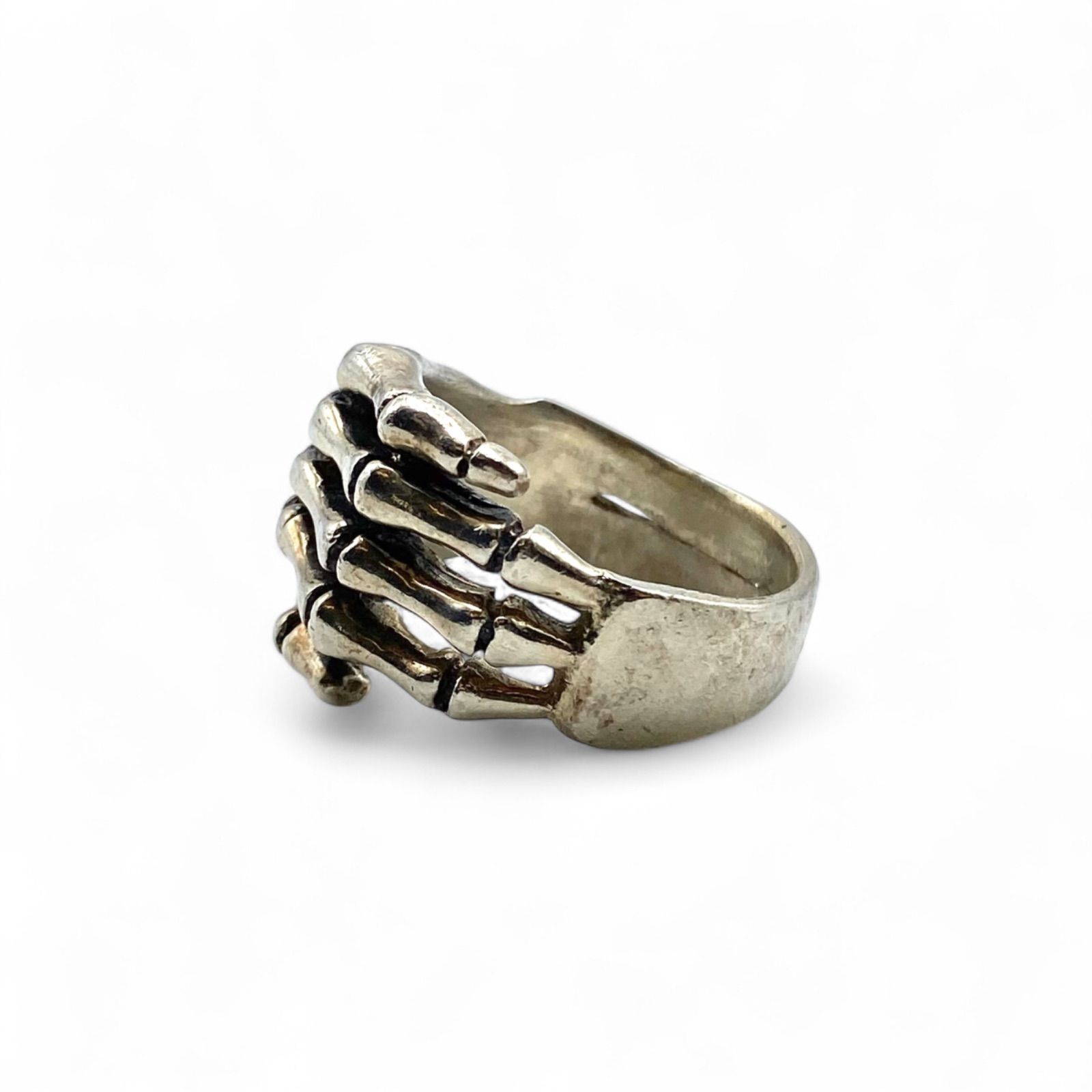 抜群の存在感】スカルハンド Silver 925 刻印 90s Vintage Ring 
