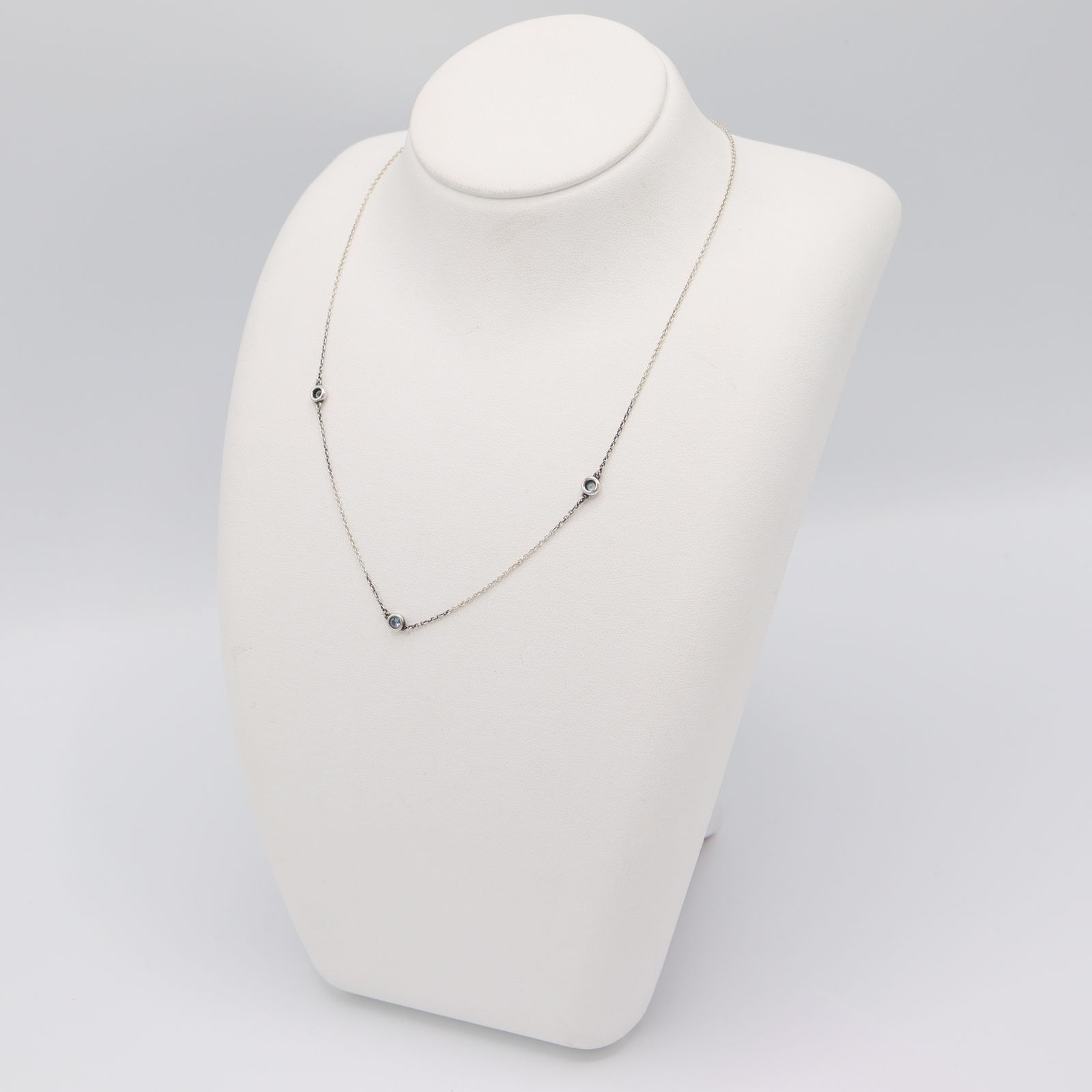 ティファニー　バイザヤード　アクアマリン　3P ネックレス TIFFANY＆Co. ティファニー ネックレス アクアマリン