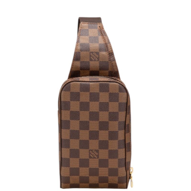 ルイ ヴィトン ダミエ ジェロニモス ショルダーバッグ ボディバッグ N51994 ブラウン PVC レザー メンズ LOUIS VUITTON 228-12943