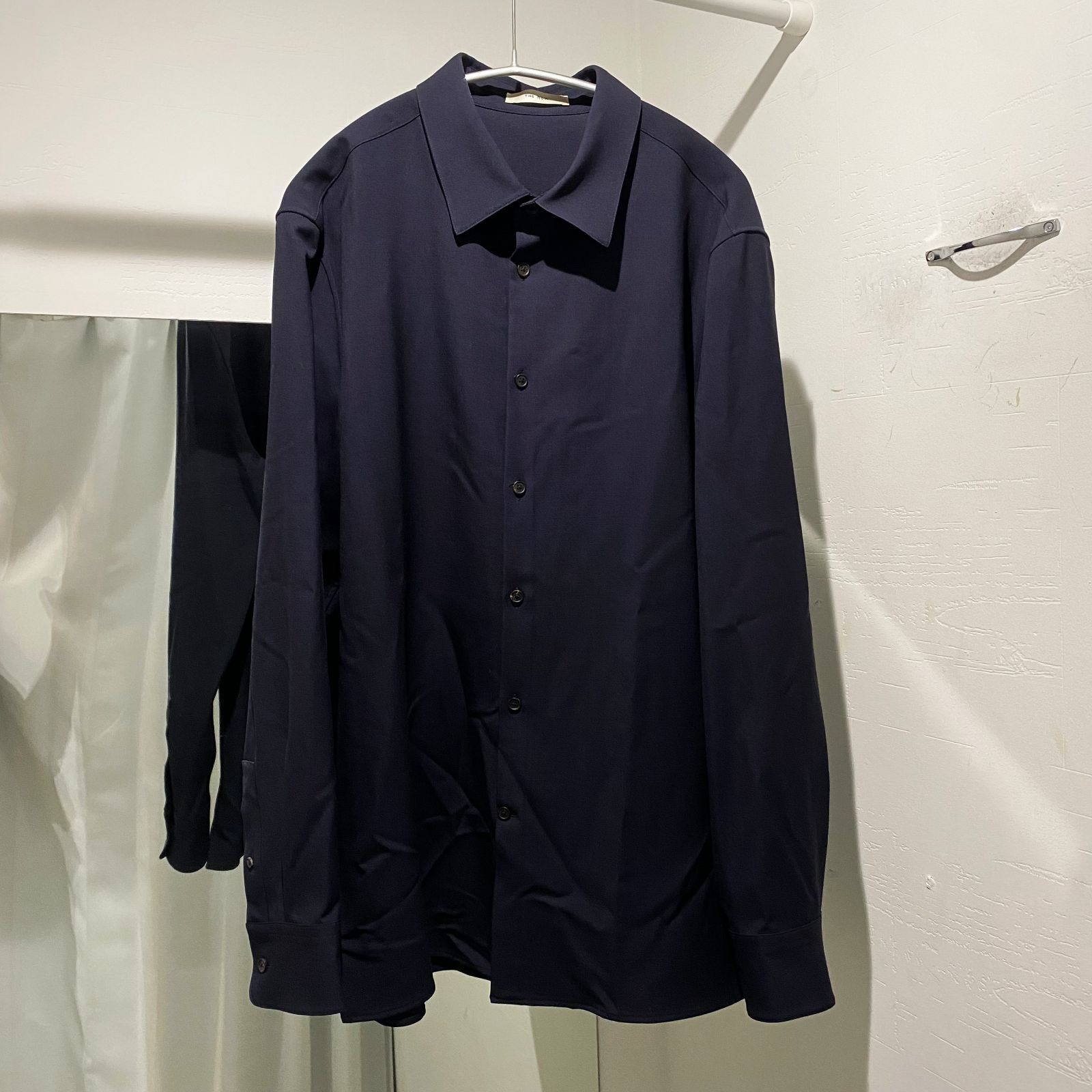 THE ROW ザロウ Beto Shirt in Wool 長袖シャツ ネイビー size-S 283