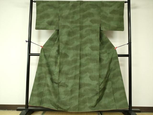 平和屋着物□上質な紬 菊唐草文 正絹 逸品 CAAL7328ou 平和屋