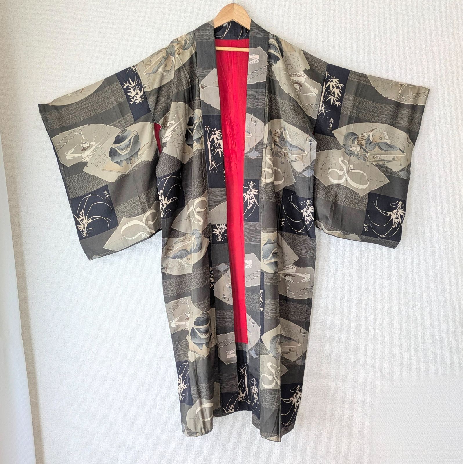 平和屋着物▽羽織 スリーシーズン 春夏秋 塵除け 葉尽くし 正絹 逸品