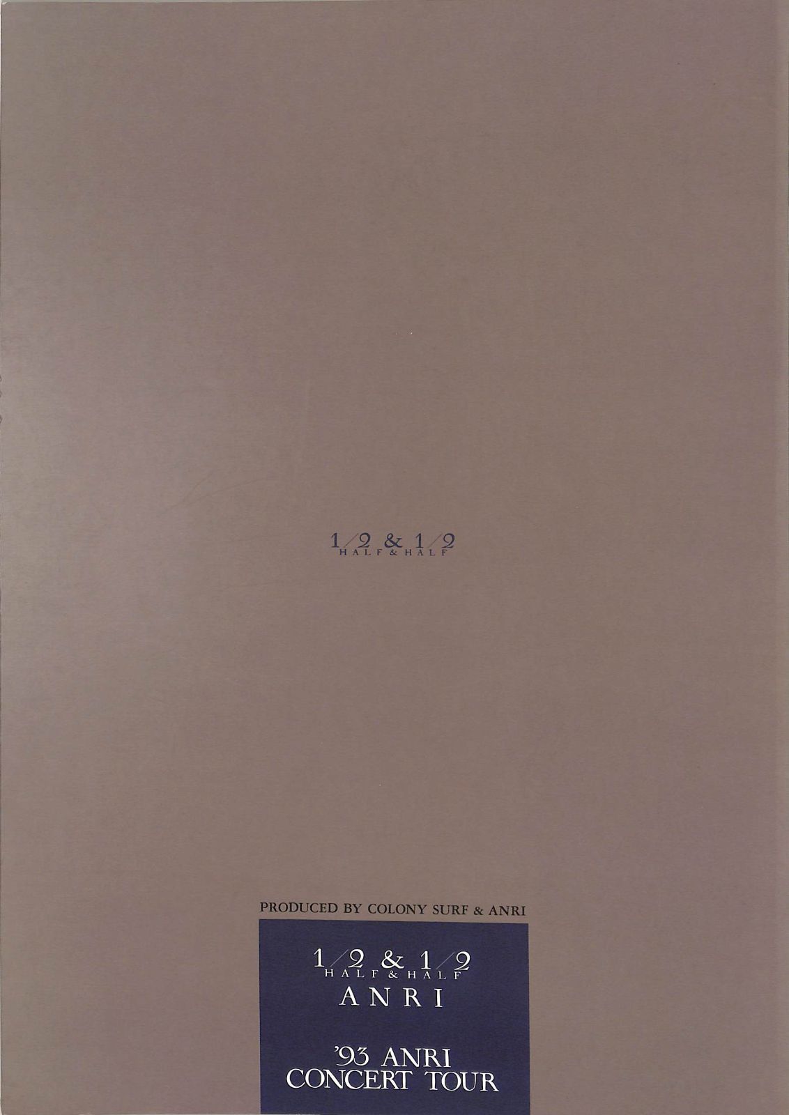 コンサートパンフ / 杏里 / 1/2 u0026 1/2 Half u0026 Half / '93 Anri Concert Tour (1993年)  J00012074 - メルカリ